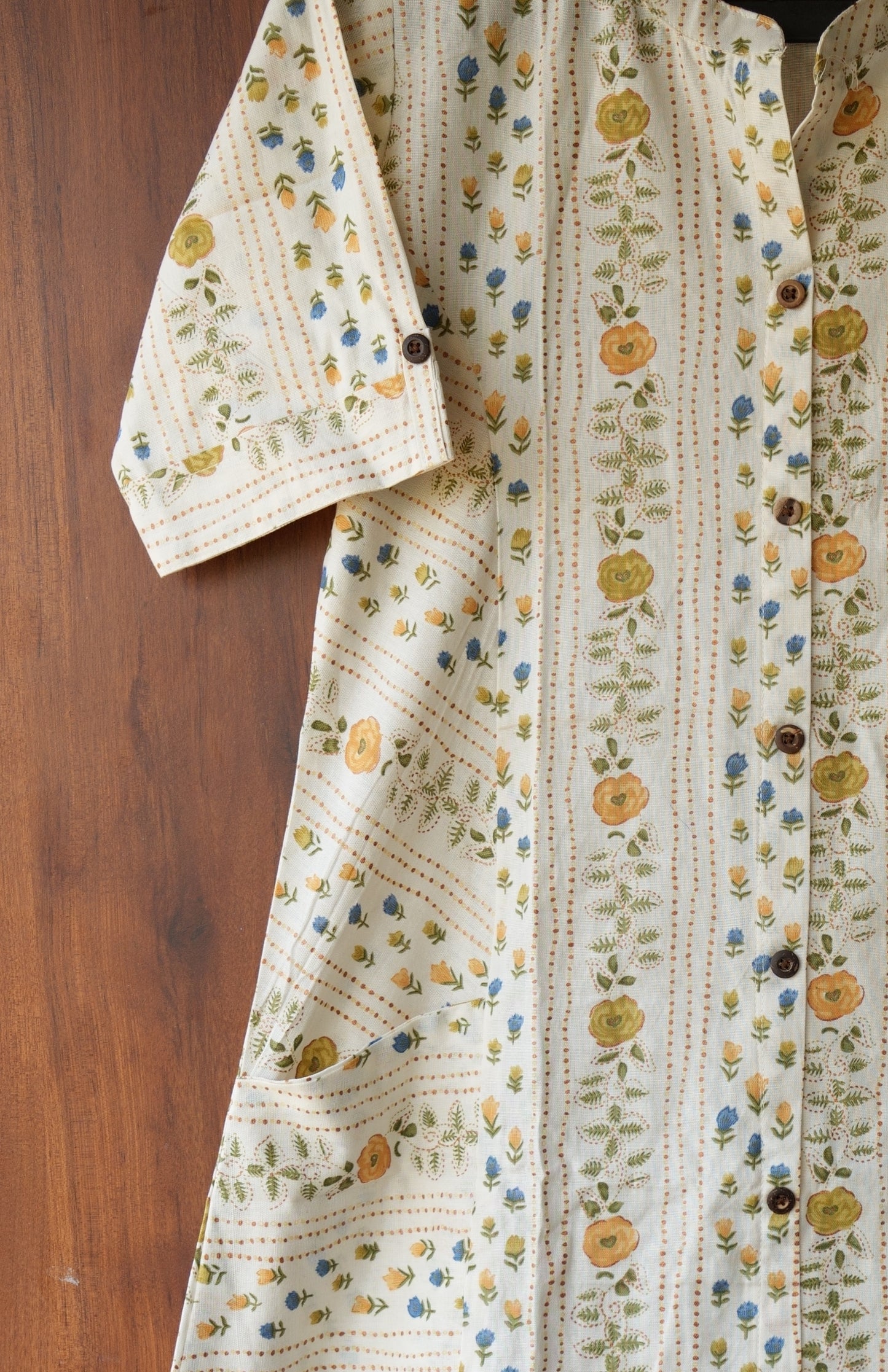 Multicolored Front Pocket Kurti