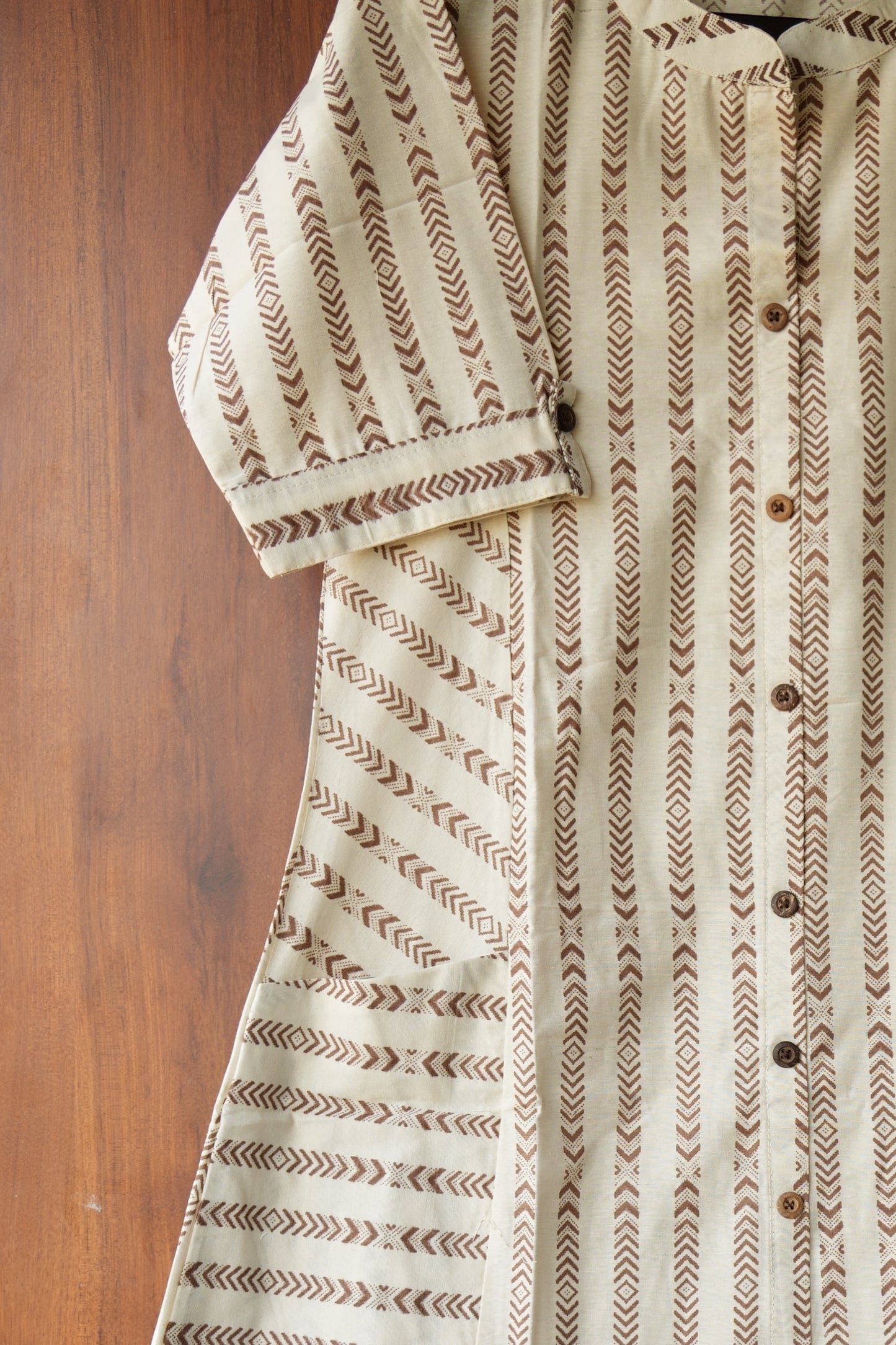 Tribal Print Front Pocket Kurti