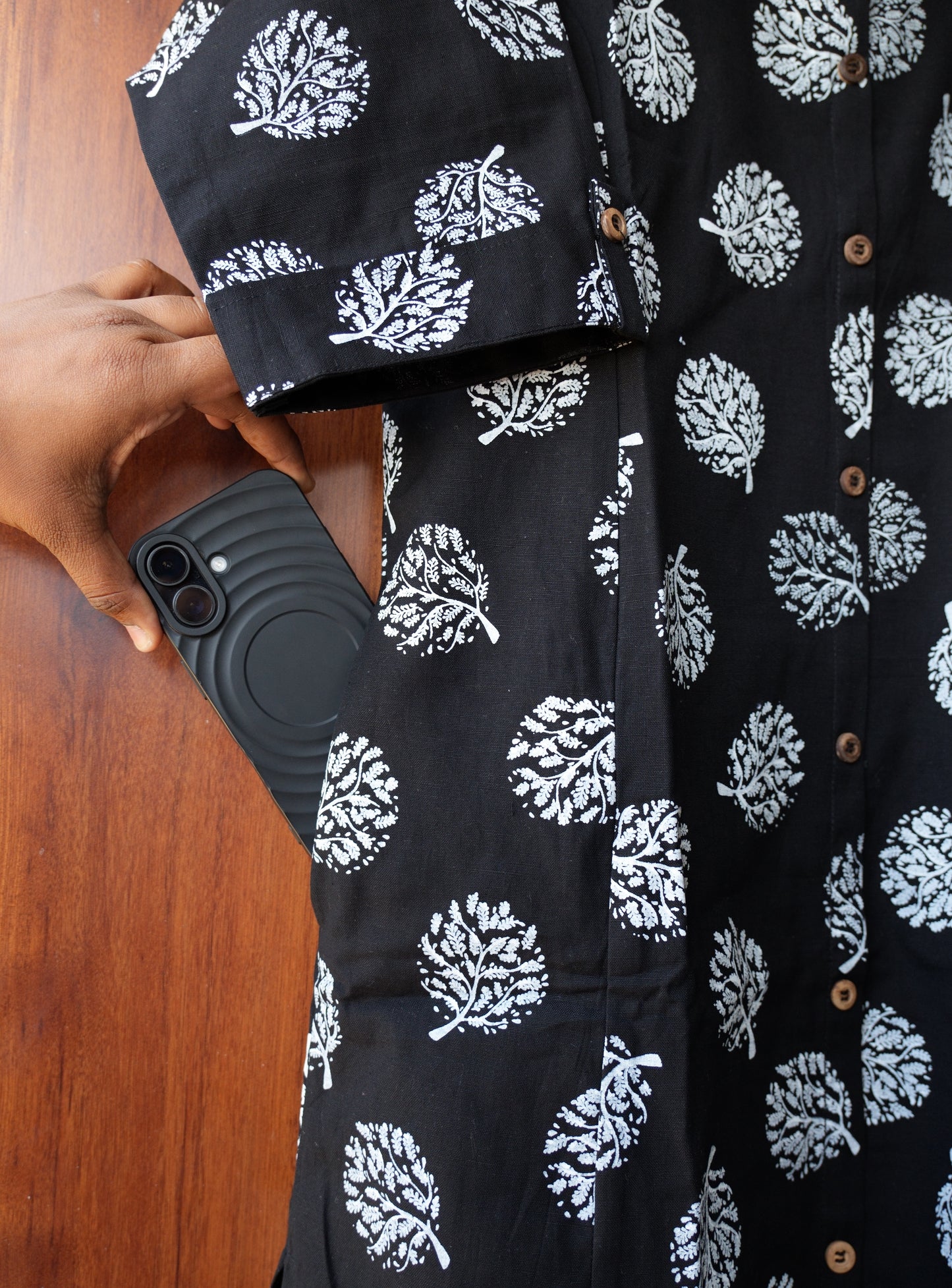 Floral Motif Side Pocket Kurti